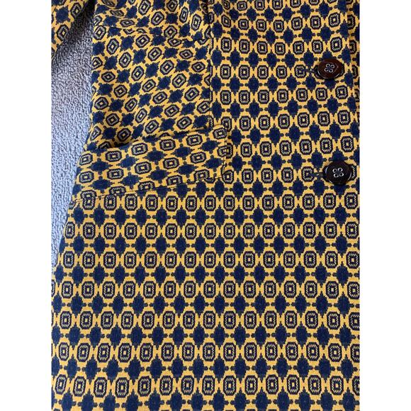 Cabi Standout Kensinggton Proper Blazer & Skirt Set Gold Navy Medallion Small - Picture 6 of 15